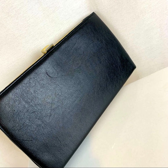 Ande 60s Vintage Black / Gold Twist Handle Handbag - Picture 7 of 10